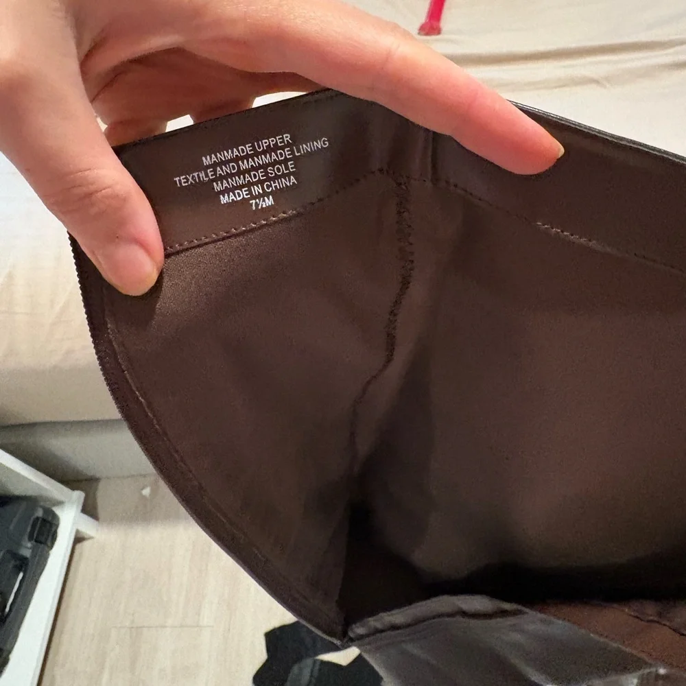 LOFT Brown Knee High Leather Heeled Boots Brand New - Picture 2 of 8